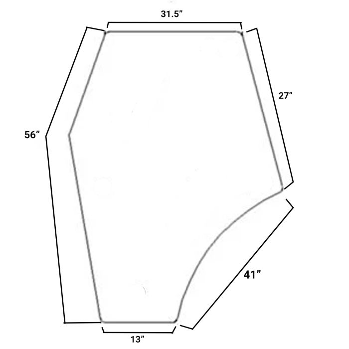 LH Cab Door Glass for Kubota